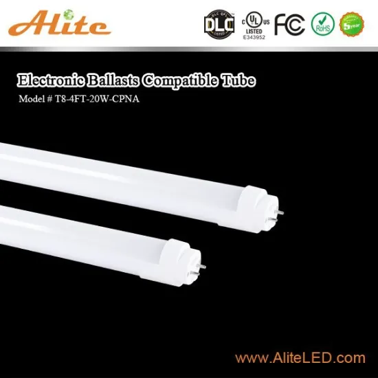 T8 led tube light 4ft 18w G13 rotating end cap frosted cover