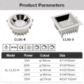 LED résidentiel LED ABB ANTI LARE RECHETÉ Downlight