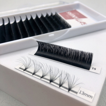 Wholesale Volume Lash Trays: 0.07 D Curl Easy Fan Lash Trays Private Label Siberian Mink Lashes