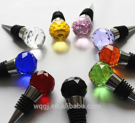 Crystal Wine Bottle Stopper Wholesale Vacuum Sealed Wine Sealer Round Blank Crystal Wine Bottle Stopper