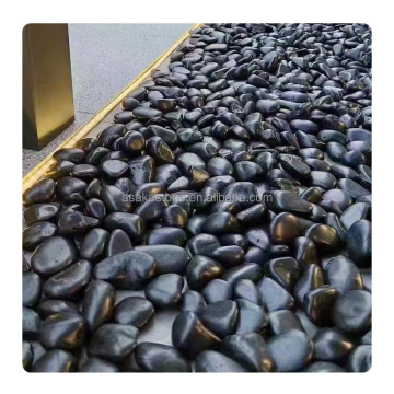 China Customized Outdoor Garden Black Cobblestones for Landscaping