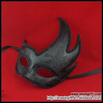 Hot Sell Venetian Wholesale Halloween Mask All Black For Black Theme Halloween Party
