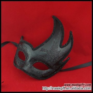 Hot Sell Venetian Wholesale Halloween Mask All Black For Black Theme Halloween Party