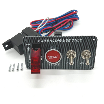AOSU T2 12V Carbon Fiber LED Ignition Switch Panel