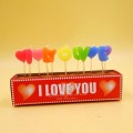 Love Shape Happy Birthday Cake Letter Candles