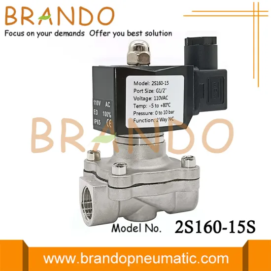 1/2'' 2S160-15 2 Way Normally Closed Stainless Steel Solenoid Valve