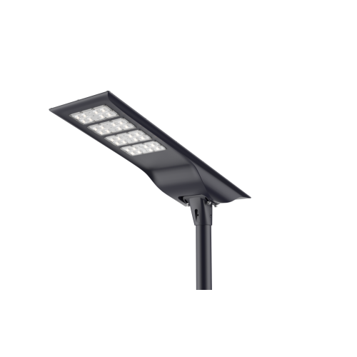 Cuatro filas Black Solar Waterproof Garden Street Light