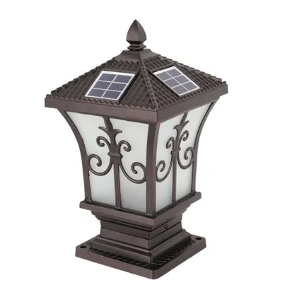 OEM Solar-Powered LED Pillar Lantern Lights - Waterproof & High-Power Outdoor Decorative Lights