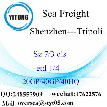 Shenzhen Port Sea Freight Shipping Para Tripoli