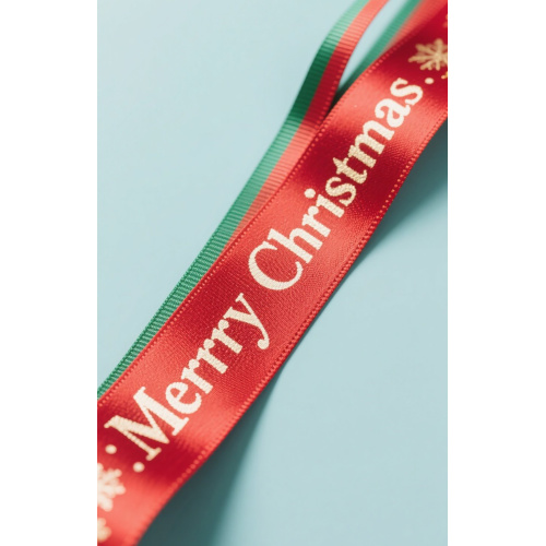 christmas ribbon red and green
