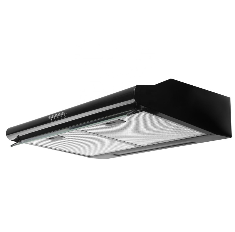 European style 900mm Copper motor fan led lighting under cabinet  black kitchen range cooker hood