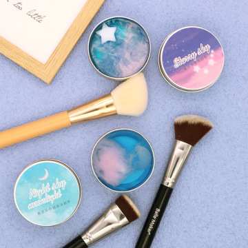 Vegan Makeup Brush Cleaner Soap with Solid Silicone Scrubber in Tin Box Packaging
