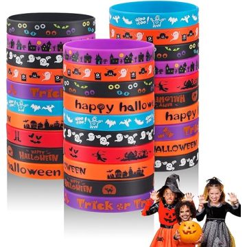 Bracelets en caoutchouc Halloween 30pcs