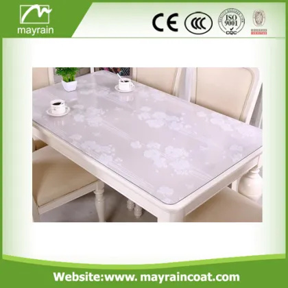 Popular Super Transparent pvc Printed Wedding Table Clothes