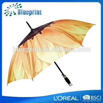 special handle auto open golf size custom flower umbrella