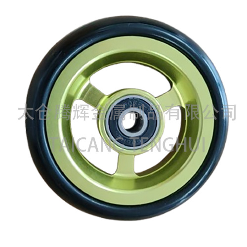 Rodas dianteiras de cadeira de rodas de alumínio de 3,5 polegadas