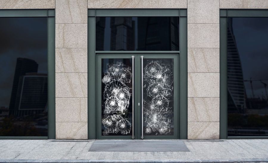 Bullet resistant door glass
