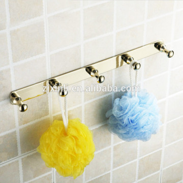 Hook de túnica de baño de latón, accesorios de baño de color dorado, x16740k