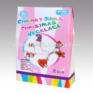 Christmas Shrink Plastic Necklace