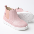 Botas Chelsea de couro real infantil TPR