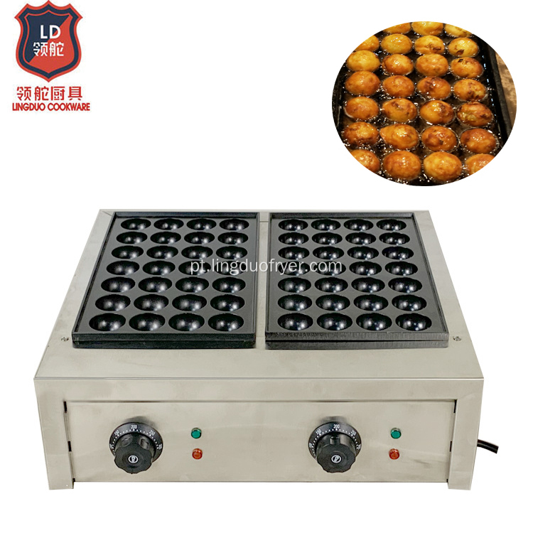 Portátil 2-Plate Electric Takoyaki Grill Machine Fishball Grill