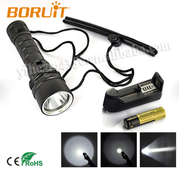 Boruit S10 Underwater Diving Flashlight with Rechargeable Battery