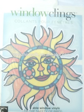 Custom sun printed car window easy peel off no glue window static sticker