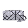 PVC clutch bags cosmetic zipper geometric makeup bag