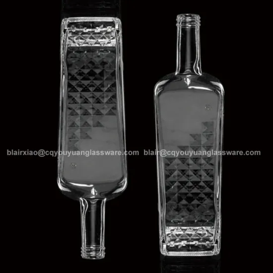 1L Diamond Shaped Glass Tequila Bottle Vodka Designer Bottle