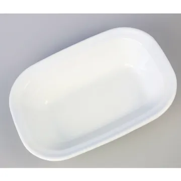 Bread and Butter Plate Butter Dish Enamelware Rectangle Dish Square Plate Rolled Rim Pan Factory Direct Wholesale