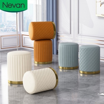 Nordic Leather Luxury Blue Chairs & Stools