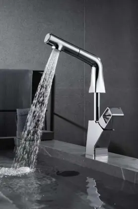 High Quality Brass bathroom basin Taps Mixer Single Polished Taps New Style Chrome Plated Kitchen Taps