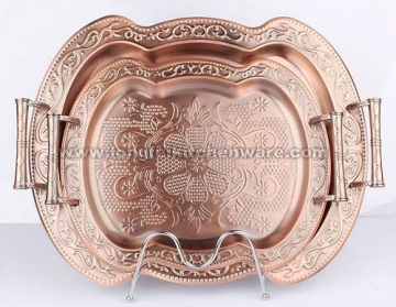 2PCS magnetic stainless steel tray with steel handle
