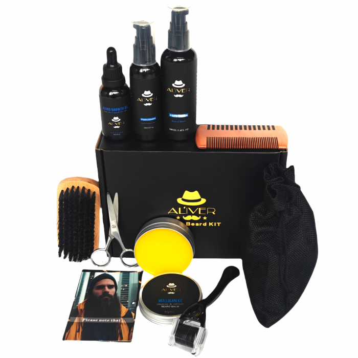 Set de 9 piezas mejor kit de afeitar de barba