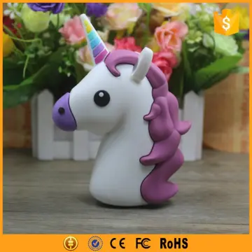 promotion gift PVC unicorn power bank 2600mah