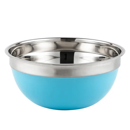 Long-lasting Stainless Steel Salad Bowl with Lid - Polished Fruit and Vegetable Basin