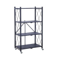 With Wheels No Installation Steel Foldable Storage Rack
