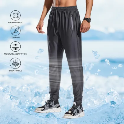 Mens Stretch Quick Drying Running Trousers