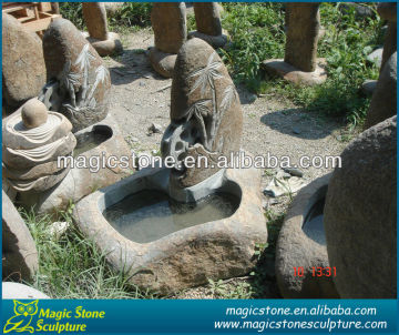 Chinese supplier granite stone bamboo water fountains