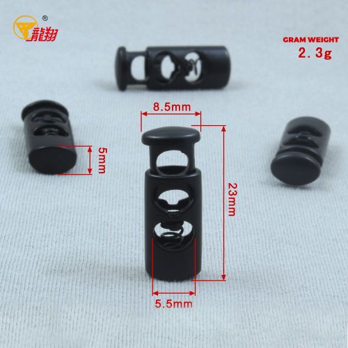 أمتعة الملابس بقفل سلكي أسطواني أسود غير لامع