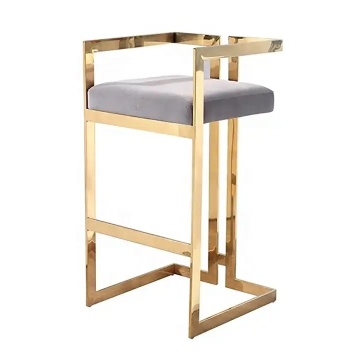 High Quality Hotel Stainless Steel Microfiber Leather Bar Stools - Modern Design