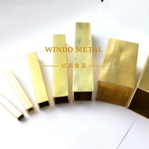 Brass Rectangular Color Seamless brass rectangular tubes with polished surfaces China ...