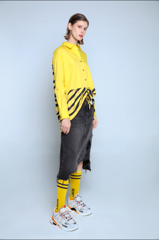 ZEBRA PRINT FABRIC ON THE HEM