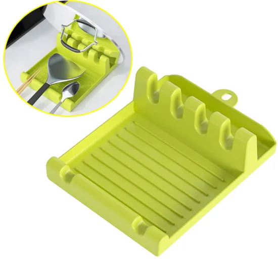 Pot Lid Holder Rack Cover Strainer Pad Spatula Ladle Shelf Spoon Rest Kitchen Multifunction Stand Containers Complements Tool