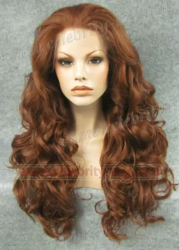 Brown Long Wavy Synthetic Lace Front Wig Nicole Kidman Wig