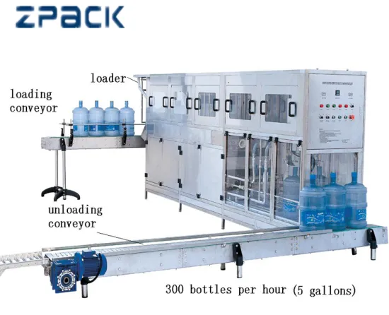 Automatic 3-in-1 5 Gallon Bottle Water Jar Rinsing Filling and Capping Machine