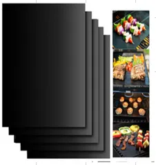 2 BBQ Mats and Grill Brush