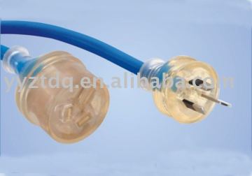 SAA Extension Cords with transparent clear light plug