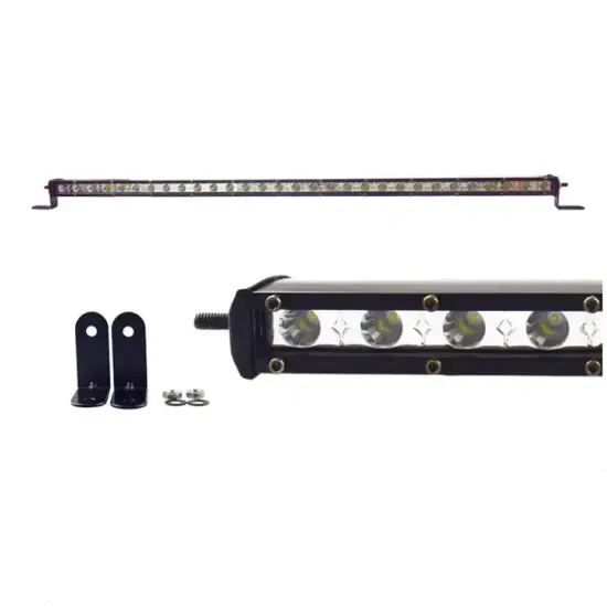 Best Quality 12V Waterproof Slim Single Row Spot Flood LED Work Light Bars for Vehicle Auxiliary Lighting