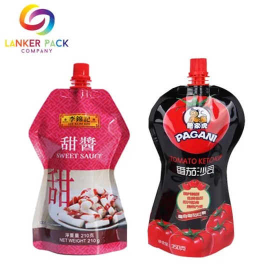 Waterproof laminated plastic pouches for liquids with spout